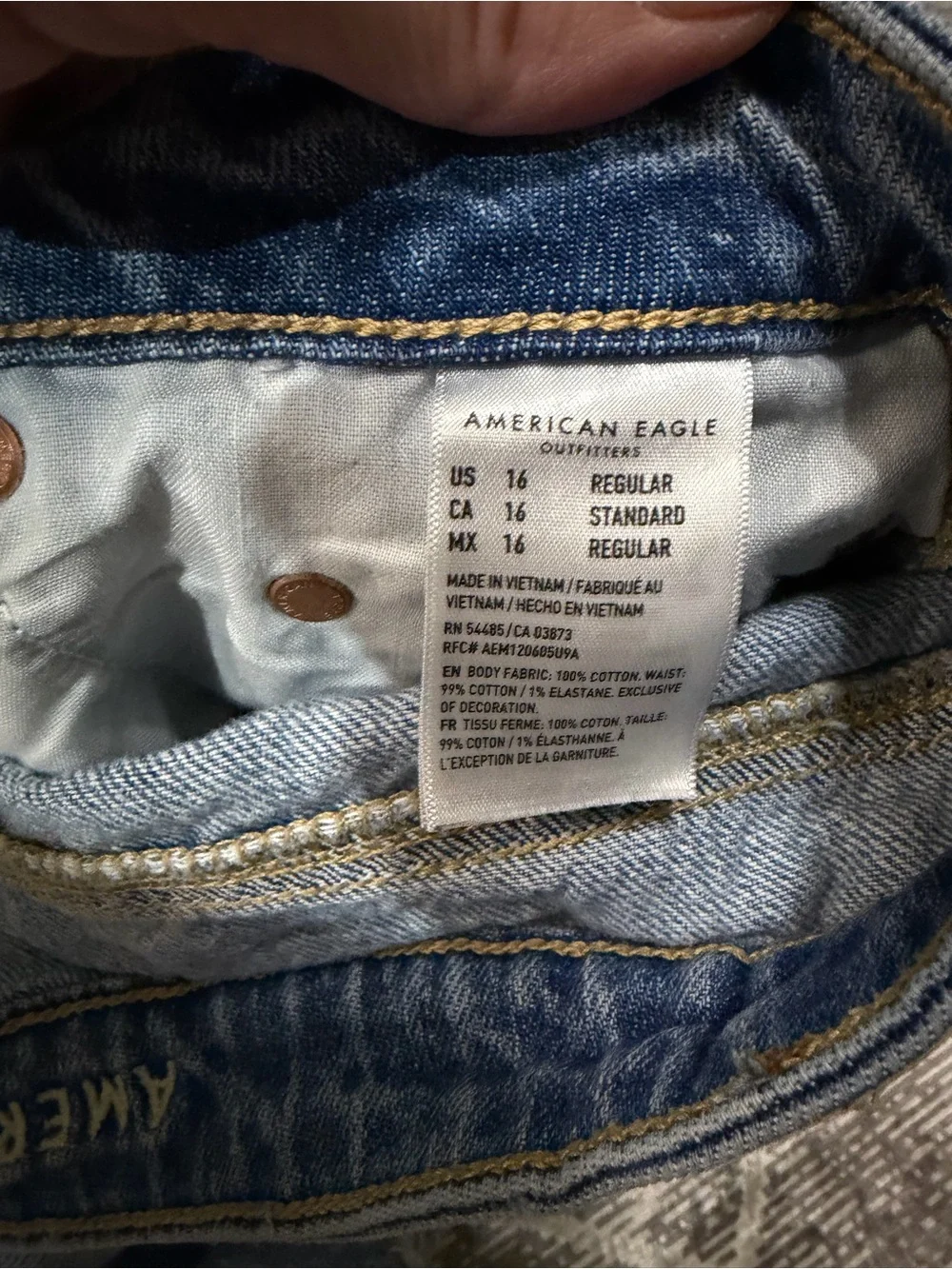 American Eagle Outfitters Light Blue Denim Frayed Mini Skirt